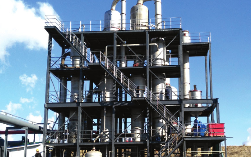 Application example of evaporation concentration crystallization of high-salt water